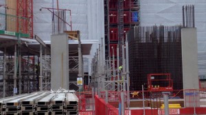 Steel Fixing on 16 storey Pinnacle Building in Battersea Reach.