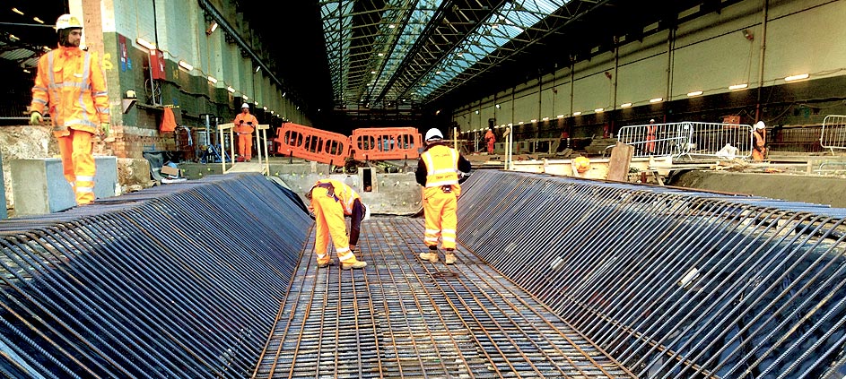 Work underway at Ealing Common Underground Station